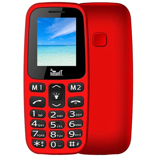 Mean IT Mobilni telefon, 1.77” zaslon, Dual SIM, BT, SOS tipka – VETERAN I MOBILNI TELEFON-CRVENI