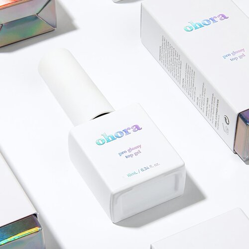OHORA Pro Glossy Top Gel nadlak za nohte za ble&amp;scaron;čeč sijaj 10 ml Slike