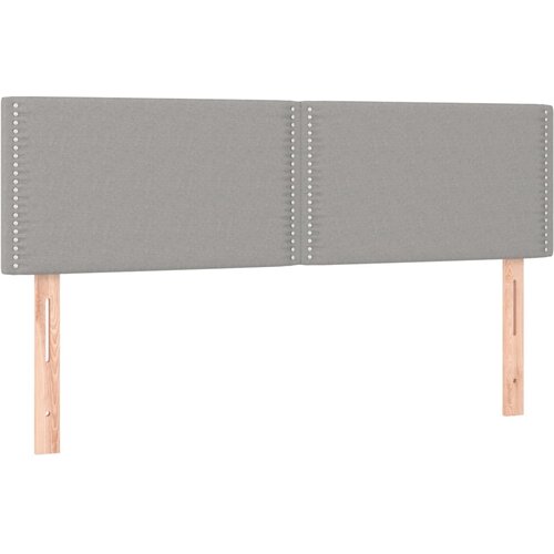 Maison Chic Posteljno vzglavje - Vzglavna omarica 2 kosa svetlo sivo 72x5x78/88 cm blago, (22078125) Cene