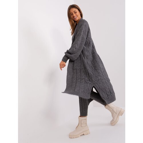 BADU Cardigan-BA-SW-8032-1.06P-dark grey Cene
