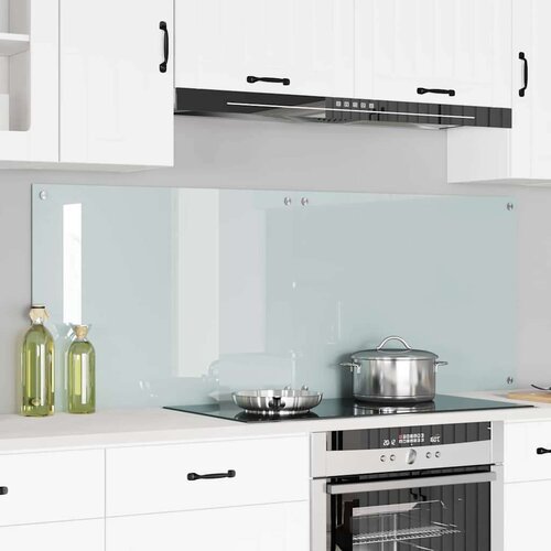 vidaXL Zaščita za kuhinjo Bela 80 x 60 x 0.8 cm kaljeno steklo Cene