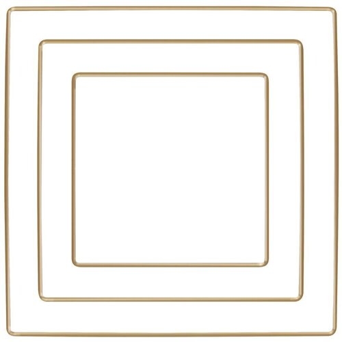 RAYHER Kovinski obroči, kvadrat, zlati set 3, (20633998) Slike