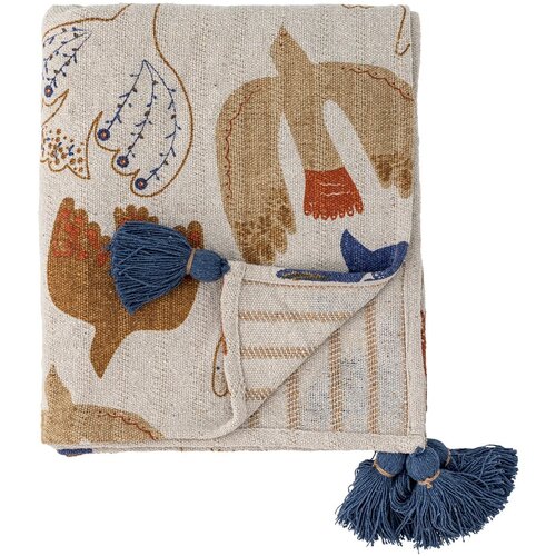 Bloomingville Rjava odeja iz recikliranega bombaža 130x160 cm Anniversary &amp;ndash; Slike