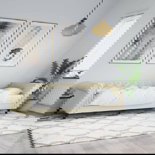 vidaXL Dnevna postelja z vzmetnico krem 90x200 cm umetno usnje Cene