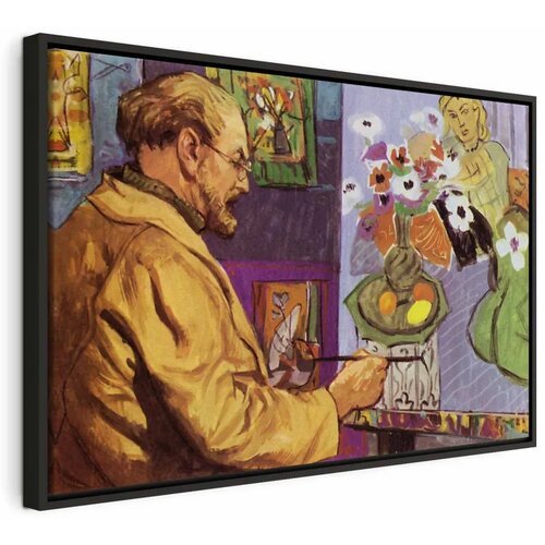  Slika - Painting by Henri Matisse (colour lithograph) 60x40 U crnom drvenom okviru Cene