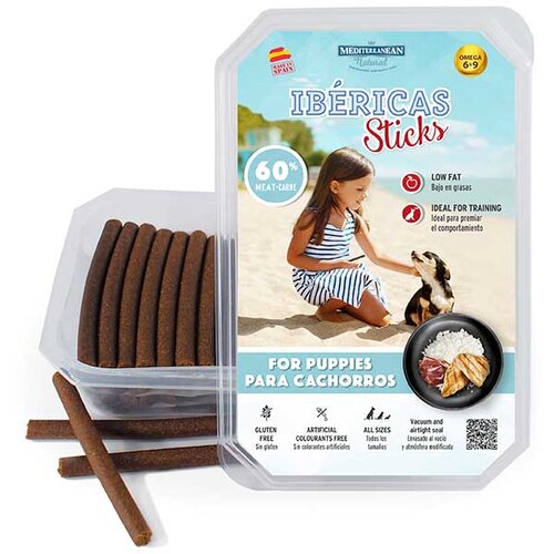 Mediterranean_Natural Mediterranean Poslastice za &amp;scaron;tence Puppy Ibericas Sticks, 800 g Slike