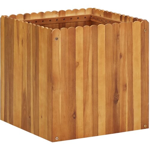 Vrtna posuda za sadnju od masivnog bagremovog drva 50x50x50 cm Slike