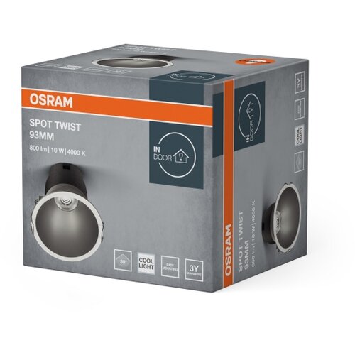 Osram LED ugradno svetlo SPOT TWIST LED/10W/230V, prečnik 9,3 cm, belo/srebrno Slike
