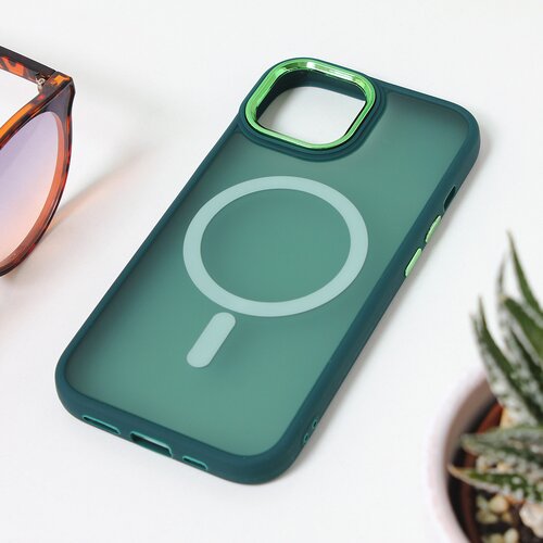 Torbica magsafe colorful za iphone 15 6.1 tamno zelena Slike