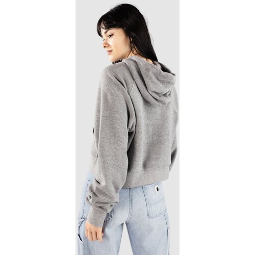 Ninth Hall Boxy Crop Reverse Terry Pulover s kapuco grey Slike