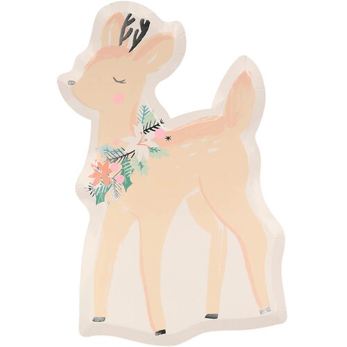 Meri Meri papirnati tanjuri die cut pastel deer (8 komada) Slike