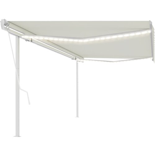 vidaXL avtomatska tenda led + senzor 5x3 m krem Cene