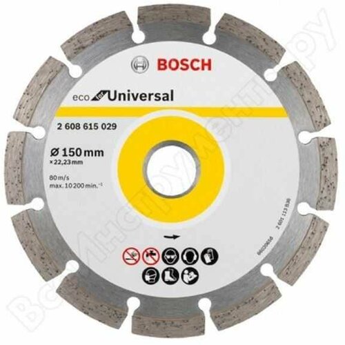 Bosch dijamantska rezna ploča eco for universal 2608615029/ 150x22.23x2.1x7 Slike