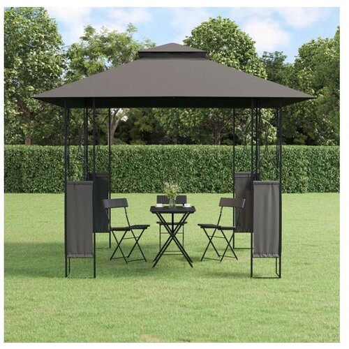  Paviljon s streho antracit 300x300x270 m jeklo Cene