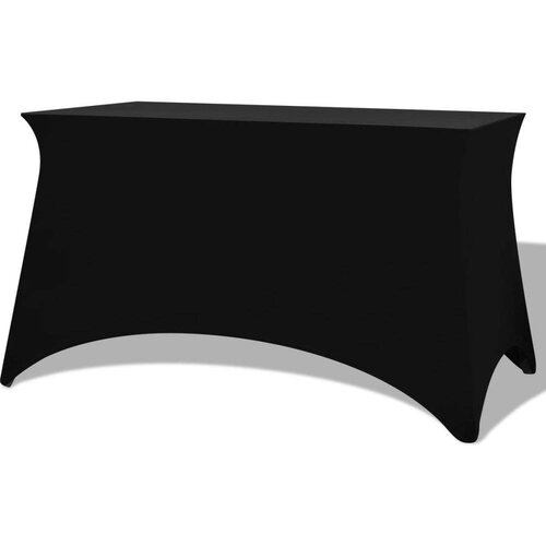  Rastezljivi Stolnjak 2 kom 243x76x74 cm Crni Slike