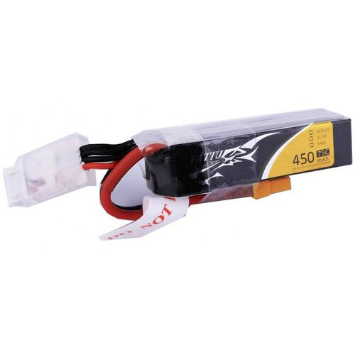 Tattu lipo akumulatorski paket za modele 11.1 V 450 mAh &amp;Scaron;tevilo celic: 3 75 C mehka torba XT30, (20438635) Slike