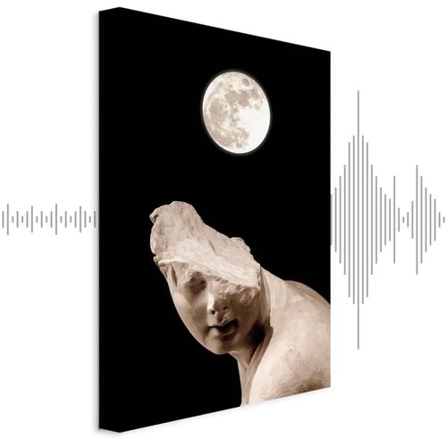  Slika - Moon and Statue (1 Part) Vertical 60x90 Akustična Cene