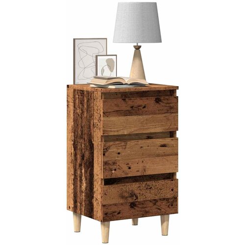vidaXL Nočna omarica Old Wood 40x35x69 cm Inženirski les Cene