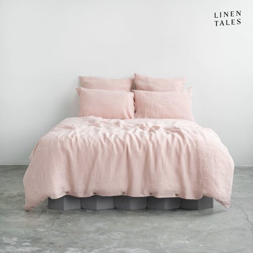Linen Tales Svijetlo roza lanena posteljina za krevet za jednu osobu 140x200 cm - Slike