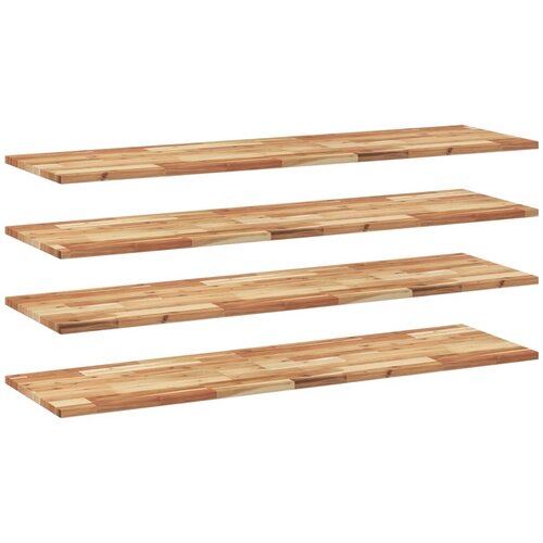 vidaXL Plutajuće police 4 kom 120x40x2 cm Masivno drvo akacije s uljnim premazom - Uljni premaz 120 x 40 x 2 cm 4 1 Cijene