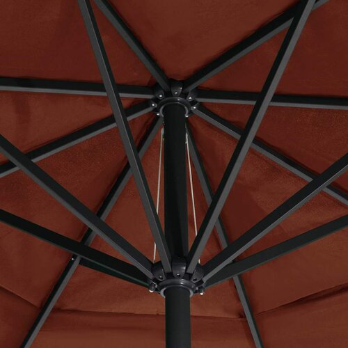  Vrtni suncobran s aluminijskim stupom 600 cm terakota Slike