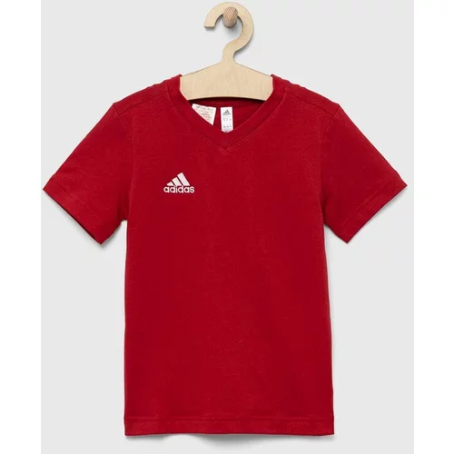 Adidas Dječja pamučna majica kratkih rukava ENT22 TEE Y boja: crvena, glatki model