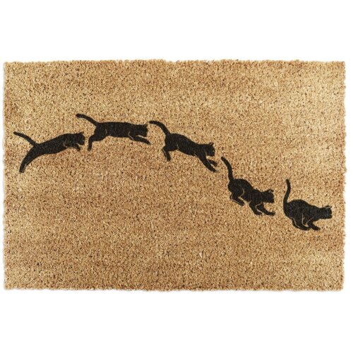 Artsy Doormats Otirač od kokosovih vlakana 40x60 cm Jumping Cats &amp;ndash; Slike