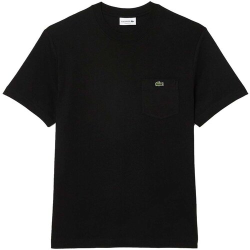 Lacoste Chest Pocket Cotton T-Shirt Black Crna Slike