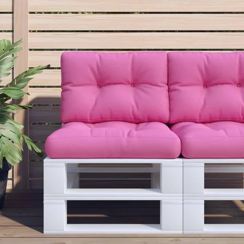 Jastuk za palete ružičasti 50 x 40 x 12 cm od tkanine