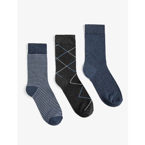 Koton Set of 3 Crewneck Socks Multicolored, Geometric Pattern Slike