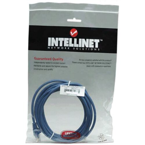 Intellinet 319874 RJ45 mrežni kabel, Patch kabel cat 5e U/UTP 7.50 m plava boja 1 St. Cene