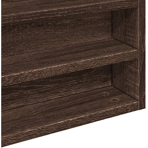  Vitrina boja smeđeg hrasta 100x8,5x58 cm od konstruiranog drva Slike