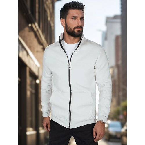 DStreet Bluza męska rozpinana ze st&amp;oacute;jką jasnoszara Slike