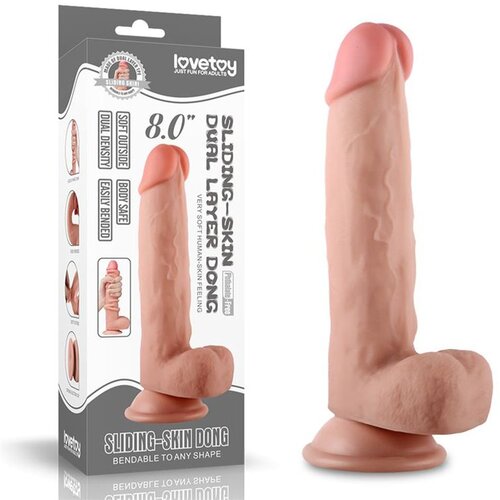 Lovetoy super realističan dildo sa dvostrukim slojem i pokretnom kožom LVTOY00290 Cene