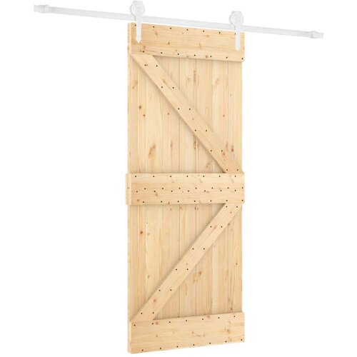  Klizna vrata Prirodna i bijela 80 x 210 cm Masivna borovina Cijene