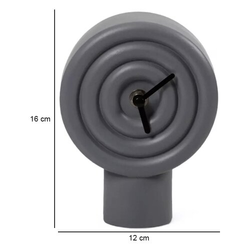  Sivi stoni keramički sat 16 cm 1xAA Slike