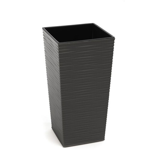  Visoka kvadratna posuda za biljke Aurora (D x &amp;Scaron; x V: 35 x 35 x 68 cm, Plastika, Antracit) Slike