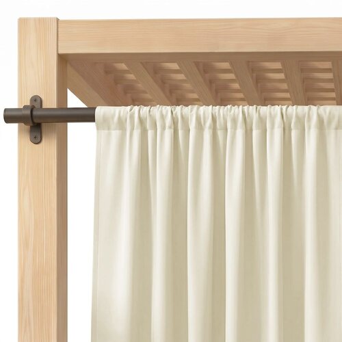 Restilo MOLTE curtain, cream‑coloured, plain, classic style, multifunctional tape, Oxford fabric, 155 x 200 cm Slike