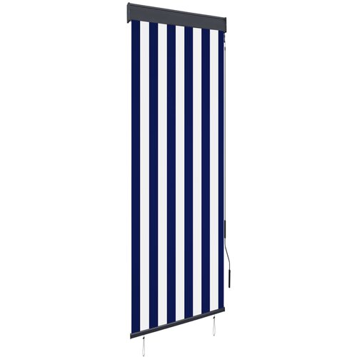 VidaXL Zunanje rolo senčilo 60x250 cm modro in belo, (20767949) Slike