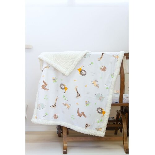 Mijolnir Bela otro&amp;scaron;ka odeja iz renforce bombaža 75x100 cm Jungle &amp;ndash; Slike