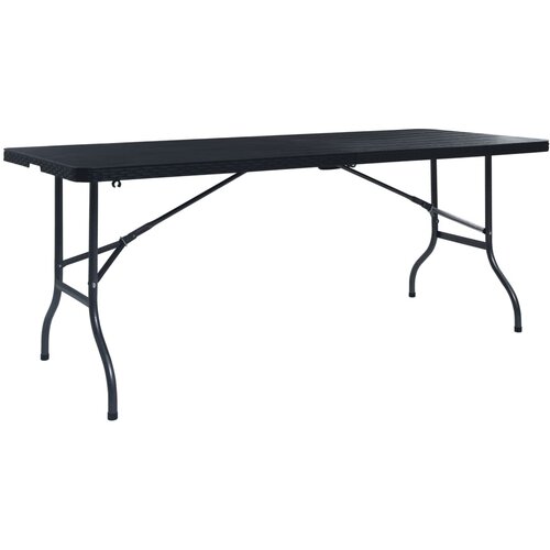 vidaXL Zložljiva vrtna miza 180x75x72 cm HDPE imitacija ratana Cene