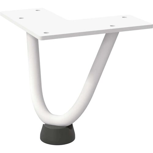 VidaXL Noge s ukosnicama za stolić za kavu 4 kom. bijele 10 cm, puni čelik Slike
