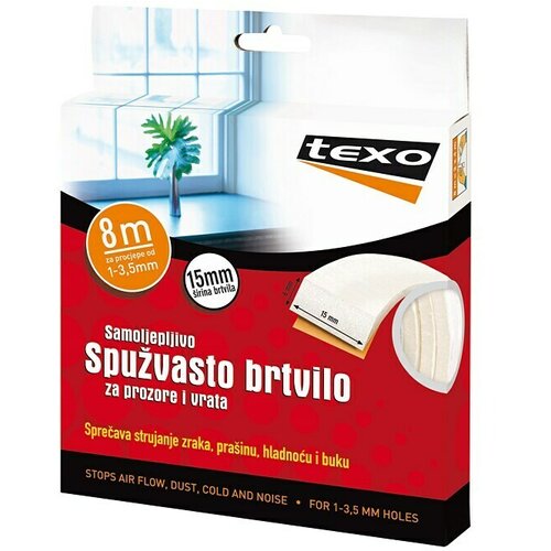 Texo Traka za brtvljenje (Bijele boje, 8 m x 15 mm, Širine otvora 1 – 3,5 mm) Cijene