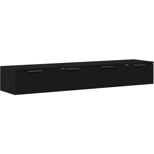 VidaXL zidne omare 2 kosa Črn hrast 68x30x20 cm Inženirski les Slike