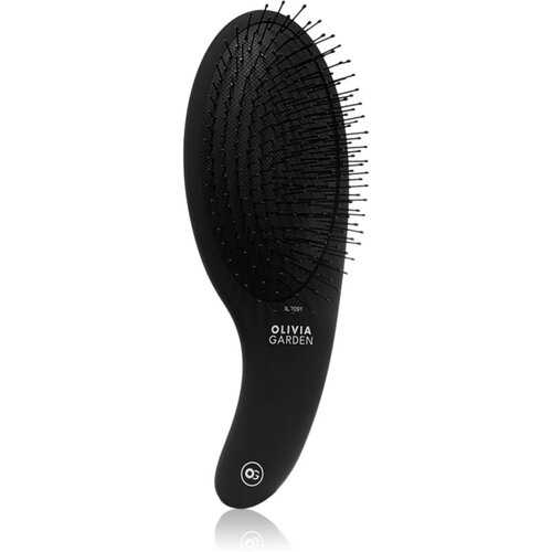 Olivia Garden Black Label CURVE Board&Nylon bristles krtača za lase za lažje česanje las Black 1 kos Cene