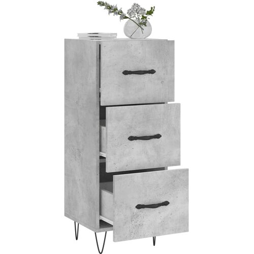  Komoda siva boja betona 34,5x34x90 cm od konstruiranog drva Slike
