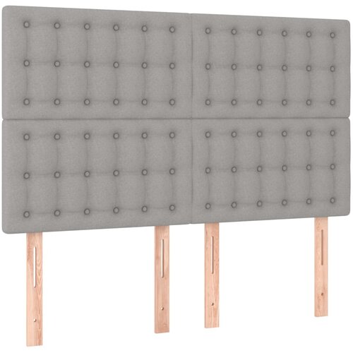  LED uzglavlje svjetlosivo 144x5x118/128 cm od tkanine Slike