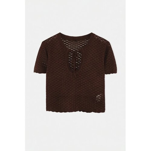 TRENDYOLMILLA ženska bluza Twoss26Bz00938, smeđa Slike
