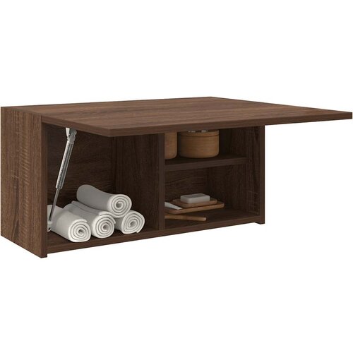 VidaXL Kupaonski zidni ormarić smeđi hrast 60x25x30 cm izrađeno drvo Slike