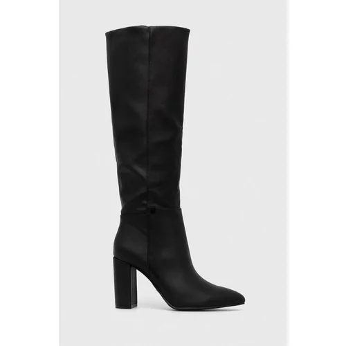 Mexx Čizme Krystal za žene, boja: crna, s debelom potpeticom, sa srednje toplom podstavom, MXQL012001W